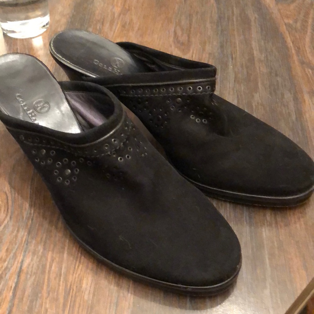 Colehann black Suede clogs